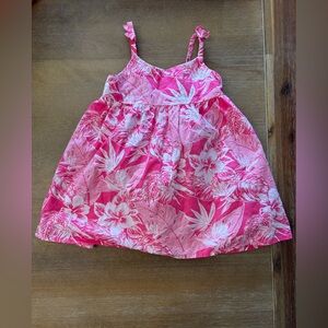 Pink Floral Sleeveless Dress